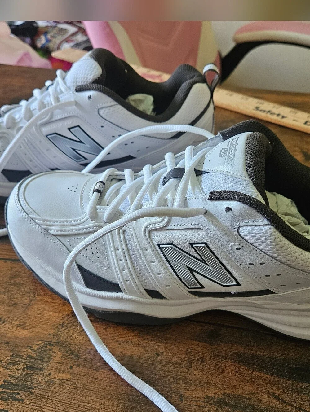 New Balance 409 Men's White and Dark Grey Sneakers Size 11.5